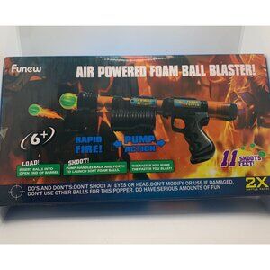 Funew Air Powered Foam Ball Blaster With 11ft Range For Ages 6+